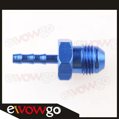 6AN AN6 AN-6 To 4mm Barb Straight Fitting Fuel Line Aluminum Blue • $4.55