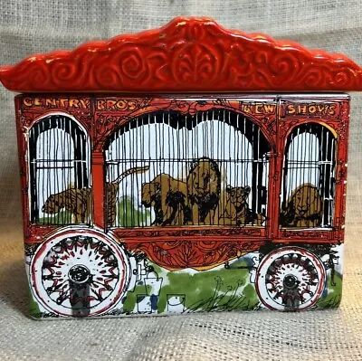 Vintage 1980 Enesco Imports Circus Parade Cookie Jar ~Lion Car~ Tiger Japan 72 • $18.99