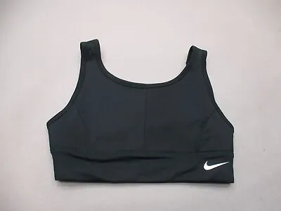 NIKE DRI-FIT Size S Womens Black Lined Wireless Pull On Racer Back Sports Bra 7i • $10