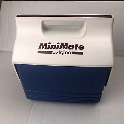 Vintage Mini Mate Personal Cooler Lunch Box By IGLoo Made In USA Moody Blue • $16.99