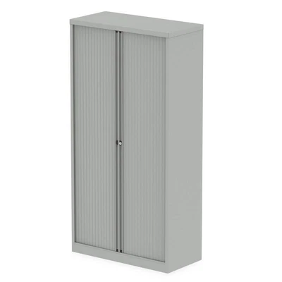 £545.15 • Buy Qube By Bisley Side Tambour Cupboard 2000Mm Without Shelves Goose Grey BS0014