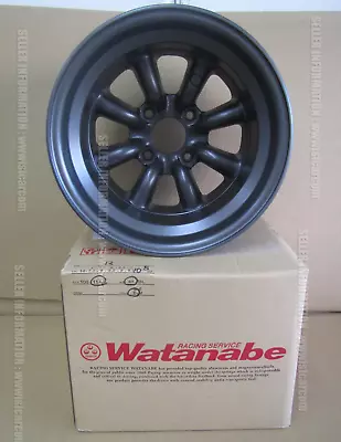 Rs Watanabe Eight Spoke Wheel Aluminium 14x10.5 -38 Pcd 4x114.3 Black A64638b • $943.45