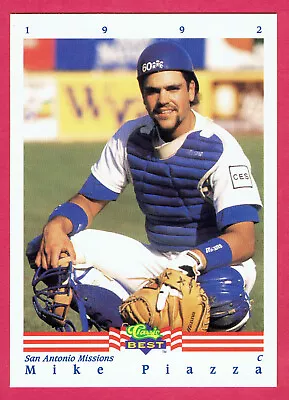 MIKE PIAZZA 1992 Classic Best AA Minor League Rookie Card RC #345 Dodgers HOF • $3.99