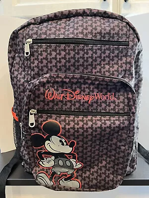 Mickey Mouse Backpack Black & Gray Walt Disney World Parks-Authentic • $15