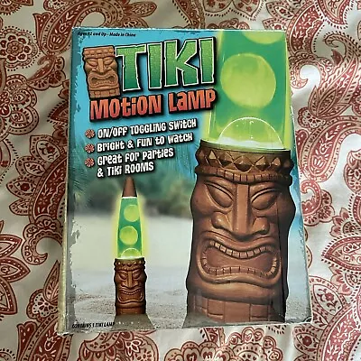 Rare Vintage Clear Green Brown Tiki Motion Lava Lamp Light Working New In Box • $99.99