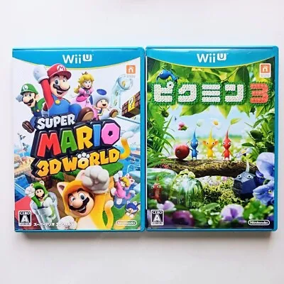 Super Mario 3D World & Pikmin 3 Set Nintendo WiiU Japanese Tested • $64.64