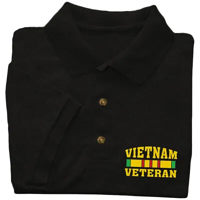 Vietnam Veteran Shirt Mens Polo Collared Tee Shirt Golf Shirt American War Vet • $14.99
