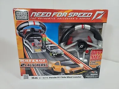 Mega Bloks #95716 Need For Speed Porsche 911 Turbo Wheel Launcher  The Box New • $21.90