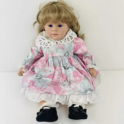 THELMA RESCH Artist VINYL & CLOTH Baby Doll 21  Vintage Purple Eyes • $12.98