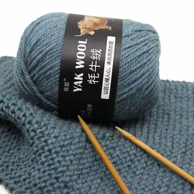 Hand Knitting Yak Wool Yarn-100g Fine Woolen Hand Dyed Crochet Blended Yarns 1PC • $19.51