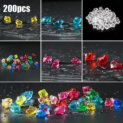 Transform Your Home With 200pcs Acrylic Crystal Ice Rocks In Assorted Colors • £6.18