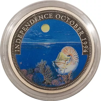 1994 $1 Macau Independence W/ Colorized Ocean Scene Km-8 - Gem Proof/in Capsule • $16.20