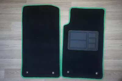 Car Floor Mats Custom Made Front Pair W/Green Edging For Holden Commodore VE • $59