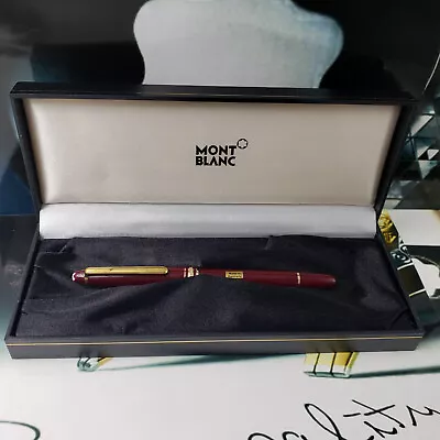 MONTBLANC Meisterstuck Burgundy 163 Classic Gold Plated Rollerball Pen ⚡NEW⚡ • $319