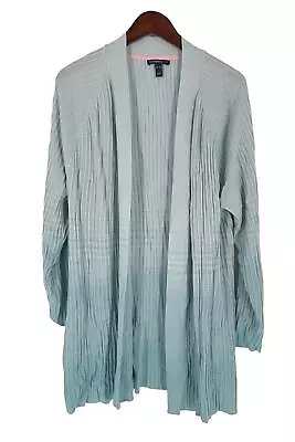 $24.99 • Buy Isaac Mizrahi Live! True Denim Ombre Textured Cardigan Glacier Blue
