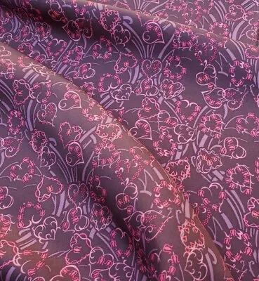 Liberty Silk Twill 100% 'Minako' Purple (per Metre) Dress Fabric Sewing • £31.99