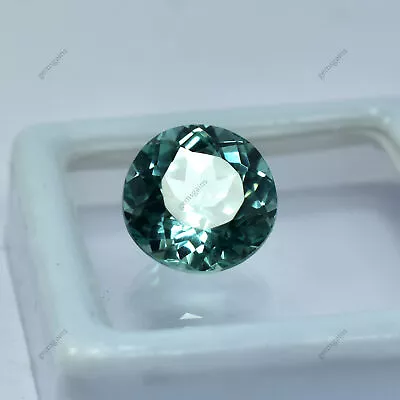 4.80 Ct NATURAL Bluish Green Montana Sapphire Round Cut CERTIFIED Loose Gemstone • $12.04