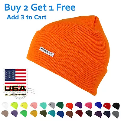 Mororock 30Colors Beanie Thicken Warm Cuff Plain Knit Ski Cap Men Women Acrylic  • $6.77