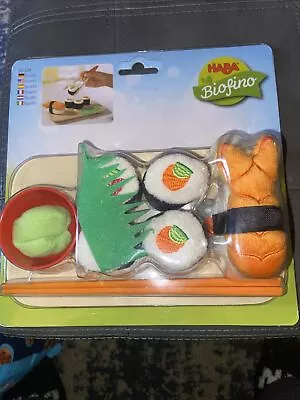 HABA Biofino Sushi Soft Play Food 10 Piece Set With Serving Board And Chopsticks • $20