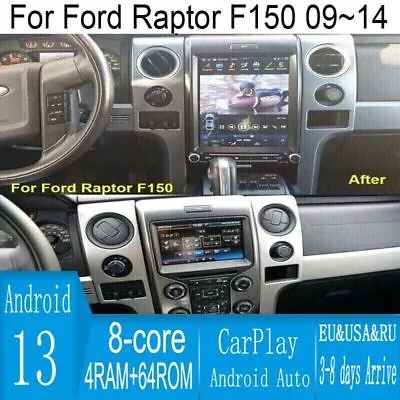 12.1  Android Navigation Car Gps Stereo Radio Wifi Carplay For Ford Raptor F150  • $667.80