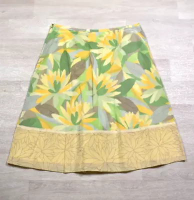 Sigrid Olsen Skirt Silk Cotton Layered Sheer Lined Womens 8 Summer Spring Floral • $22.88