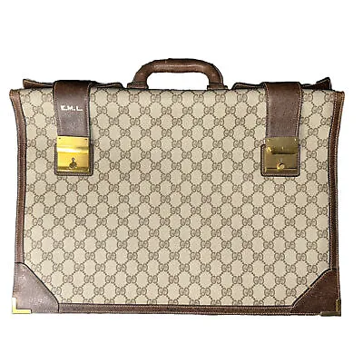 GUCCI Italy Supreme 18  Vintage Professor Lawyer Attorney Briefcase Attache Bag • $349