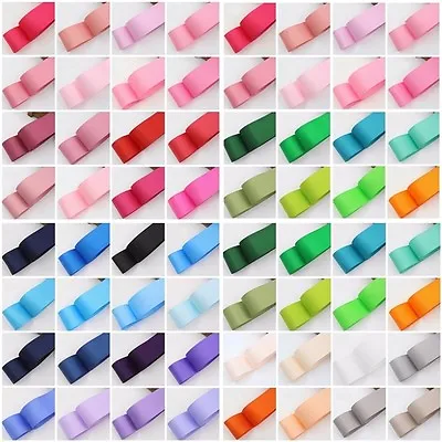 £3.75 • Buy High Quality Plain Grosgrain Ribbon Solid Colour Colours Decor Craft Crafts Bows