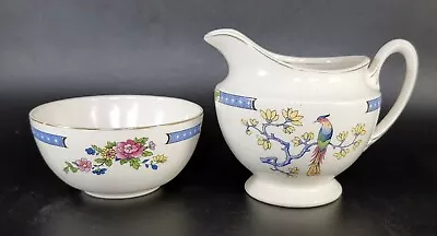 £18.72 • Buy VTG LORD NELSON POTTERY MILK JUG & SUGAR BOWL T’SING PATTERN Elijah Cotton Ltd