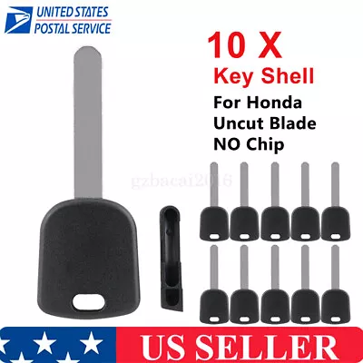 10Pcs Ignition Key Shell Case Blank Blade HON66 For Honda Accord Civic CR-V Fit • $20.69