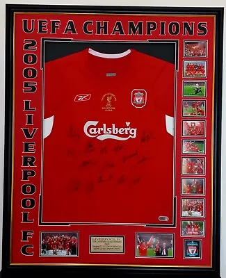 $1299 • Buy Liverpool Fc Uefa Champions League Winners 2005 Signed Framed Jersey