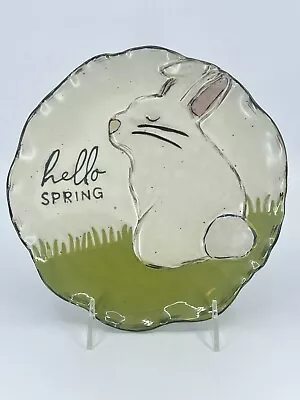 Mud Pie  Hello Spring  Bunny Speckle Serving Plate 3D Rabbit Design SO CUTE! • $12