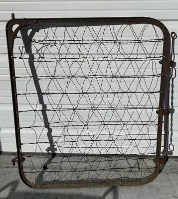 Vintage Metal Garden Gate Wire Metal Gate Twisted Wire Vintage Gate Opener 36x44 • $200