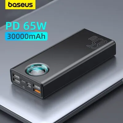 $35.99 • Buy Baseus 65W Power Bank Quick Charging Powerbank Portable Charger For Phone Laptop
