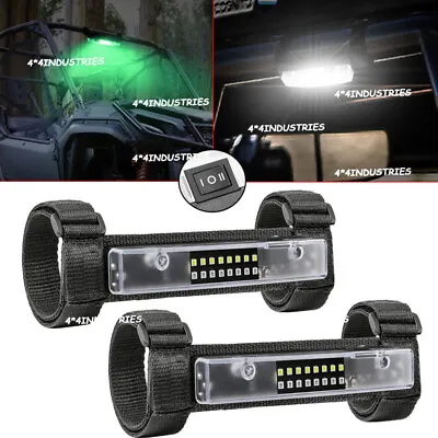 For Polaris Ranger 1000 NORTHSTAR Ride Command UTV Green&White Roll Bar Light X2 • $34.99