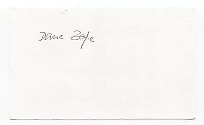 Dane Zajc Signed 3x5 Index Card Autographed Signature Poet Author Writer • $65