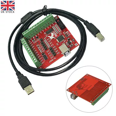 CNC USB MACH3 Breakout Board 4 Axis Interface Driver Motion Controller 100Khz UK • £16.99