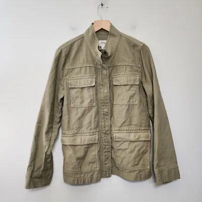 J. Crew Field Jacket Women's Small Utility Military Green Chore Barn Pockets • $32.95