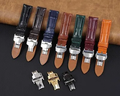 Real Alligator Leather Watch Strap Men Crocodile Watch Band Quick Release Gift • £29.99