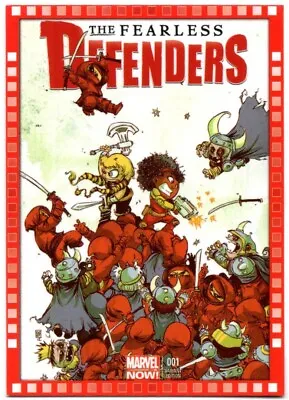 2013 UD Marvel Now!  CUTTING EDGE VARIANT COVER  #122-SY...FEARLESS DEFENDERS #1 • $4