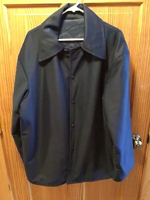 Amish Mennonite Hand Made Men's Black Quilt Lined Coat C51 EUC Plain Clothing • $29.99