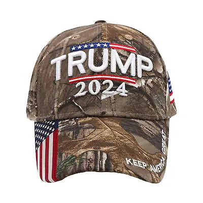 Trump Hat 2024 America Great Camo Hat Cap Save America Again • £11.69