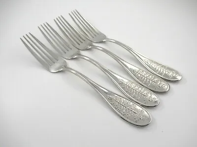 4 Salad Forks CHRISTMAS TREE (Large Tree) Spode Glossy 18/10 Stainless Flatware • $89