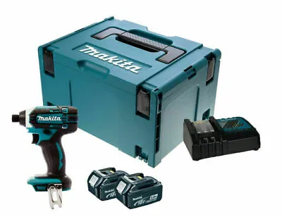 Makita DTD152 18V Impact Driver 2 X 5.0Ah Lithium-Ion Batteries Charger & Case • £250