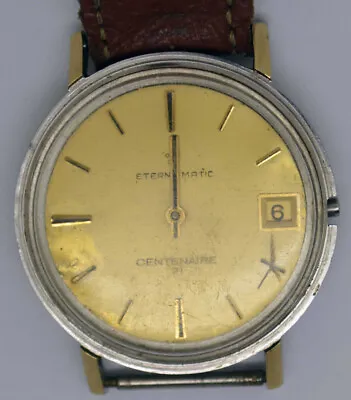 £90 • Buy VTG ETERNA-MATIC CENTENAIRE Steel Wristwatch. Ref: 306IVT, Cal: 1480K. Service
