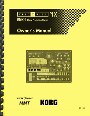 Korg Electribe EMX-1 Music Production Station OWNER'S MANUAL • $33.88
