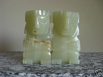 Vintage Mexican Onyx 1960's Bookends ~ Mad Men Cool • $19.99