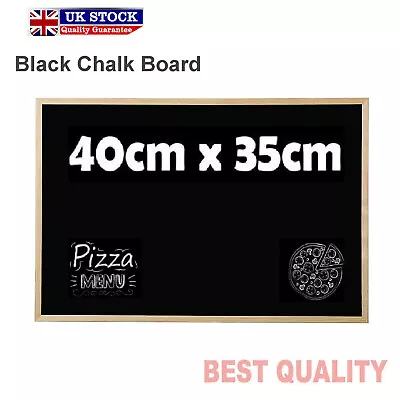 Premium Blackboard Small Or Large Wooden Framed Office Notice Menu Chalk Board • £9.75