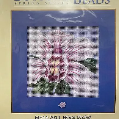 Mill Hill Buttons & Beads Cross Stitch Kit Spring White Orchid Flower Bloom • $19