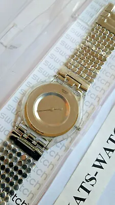 Swatch+skin Classic+sfk103b Paved In Silver+small Band+new/new • $151.38