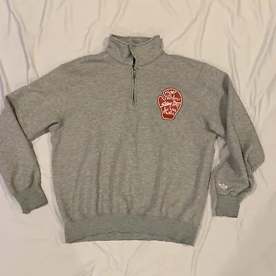 Adidas Muhammad Ali Sweatshirt Float Like A Butterfly 1/4 Zip Boxing Sz L Gray • $54.98